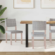Sedia da pranzo 2 pcs Bianco Lavato 46 x 55 x 84 cm Rattan Kubu