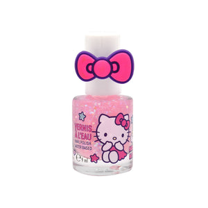 Set 18 Smalti Hello Kitty con Anello per Bambini a Base Acqua 9 ml Rosa Chiaro
