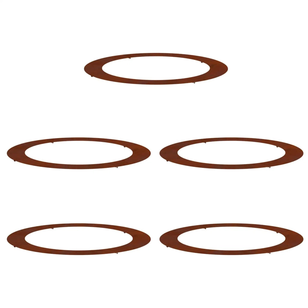 adatto per Anelli d'Albero Piatto 5 pcs Marrone Ø90 / 120 cm 873731