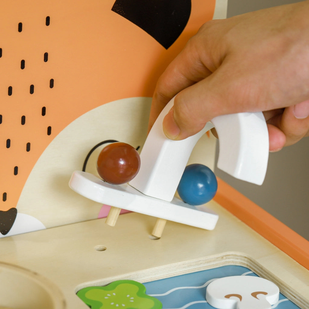 Cucina Giocattolo in Legno per Bambini con 12 Accessori ¨C zephmum ¨C Naturale