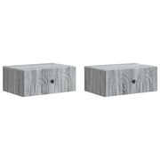 Mobiletto da notte a muro 2 pcs Grigio Sonoma 49 x 34,5 x 20 cm 898118