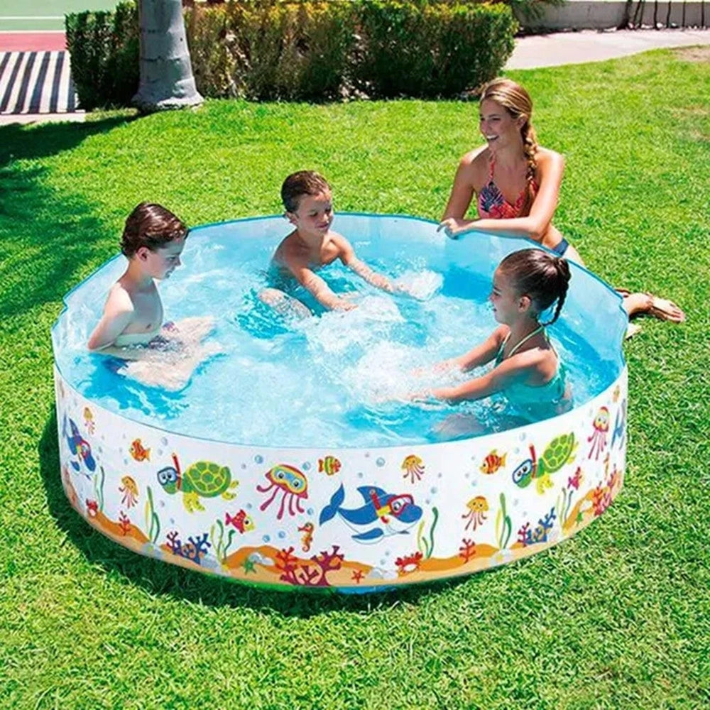 Trade Shop - Piscina Rigida 183x38cm Pvc Bambini Tartaruga Animali Marini Fuoriterra Casa Giardino 017925 -