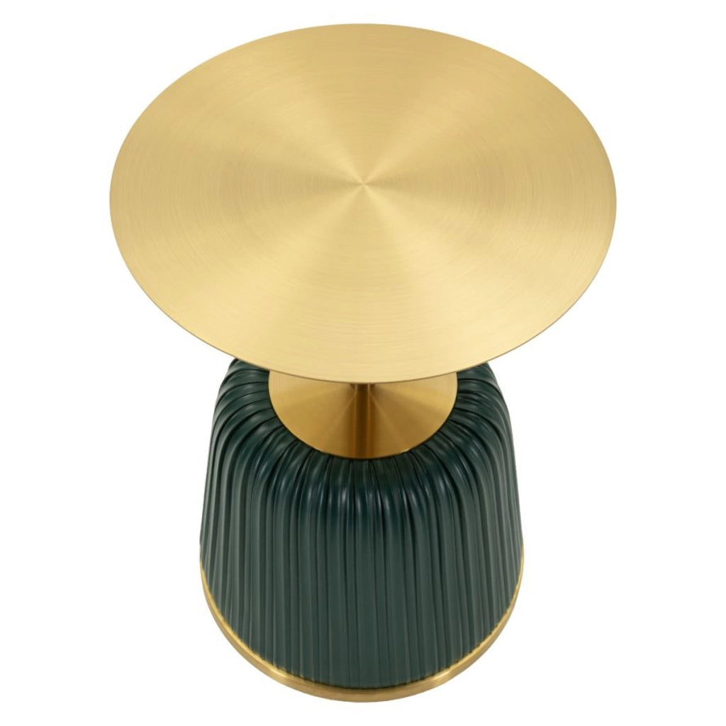 Tavolino VKH1099, Verde, Metallo, 40x40x55 cm