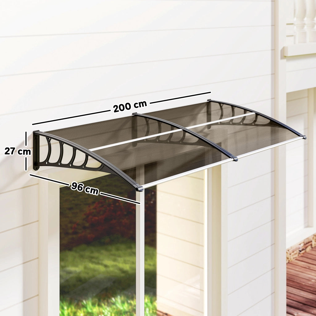 Tenda da Esterno per Porte e Finestre ¨C Zephmum ¨C Marrone 200x96 cm