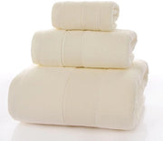 asciugamano (34x34), asciugamano per la mano (35x75), asciugamano da bagno (70x140). 100% cotone lussuoso, estremamente soffice, qualità da hotel, assorbimento eccellente, adatto per la bagno, doccia, spiaggia e uso quotidiano (bianco sporco).