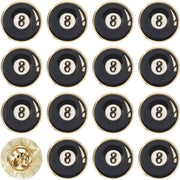 Billettere per Biliardo Plus - 20 pezzi spille per biliardo sportive con badge in metallo nero