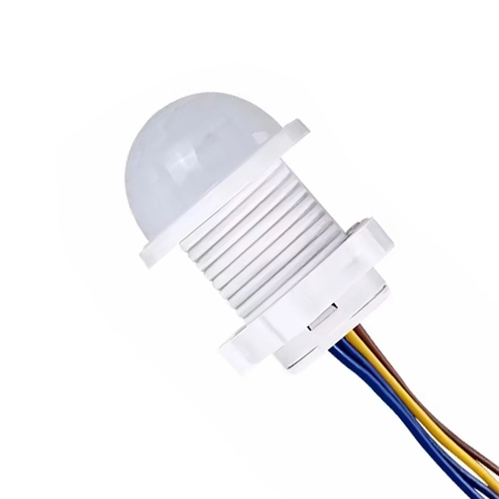 Sensore di Movimento PIR 230V 20mm – Attivazione Automatica 90s | Angolo 110°, Portata 4-6m