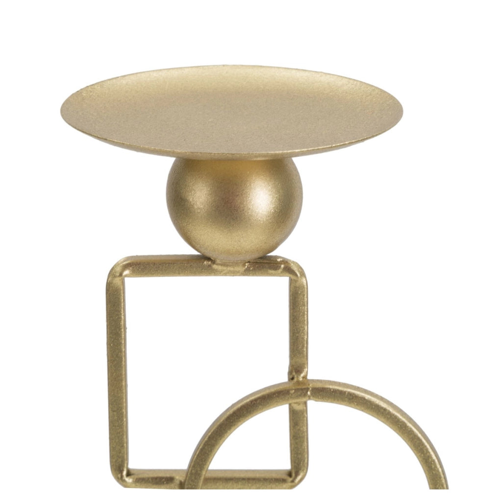 Portacandela VKH343, Oro, Marmo, 13x10x31,5 cm