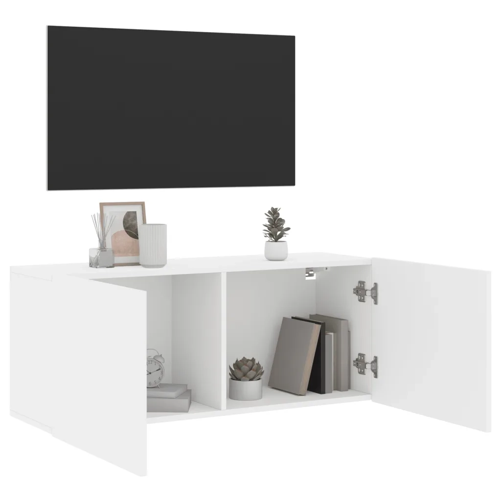 Mobile TV a Parete Bianco 100x30x41 cm