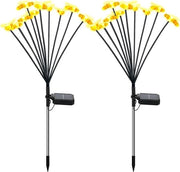 Illuminazione esterna a energia solare - 2 pezzi di lampioncini faro - IP65 impermeabile all'acqua - illuminazione LED - illuminazione esterna - cortile - giardino - prato - sentiero esterno Illuminazione esterna