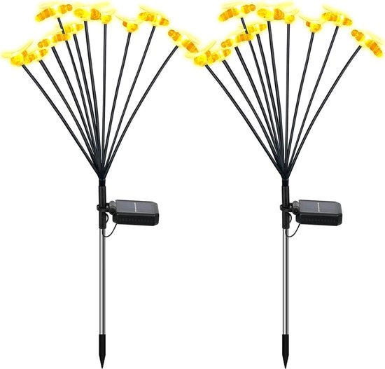 Illuminazione esterna a energia solare - 2 pezzi di lampioncini faro - IP65 impermeabile all'acqua - illuminazione LED - illuminazione esterna - cortile - giardino - prato - sentiero esterno Illuminazione esterna
