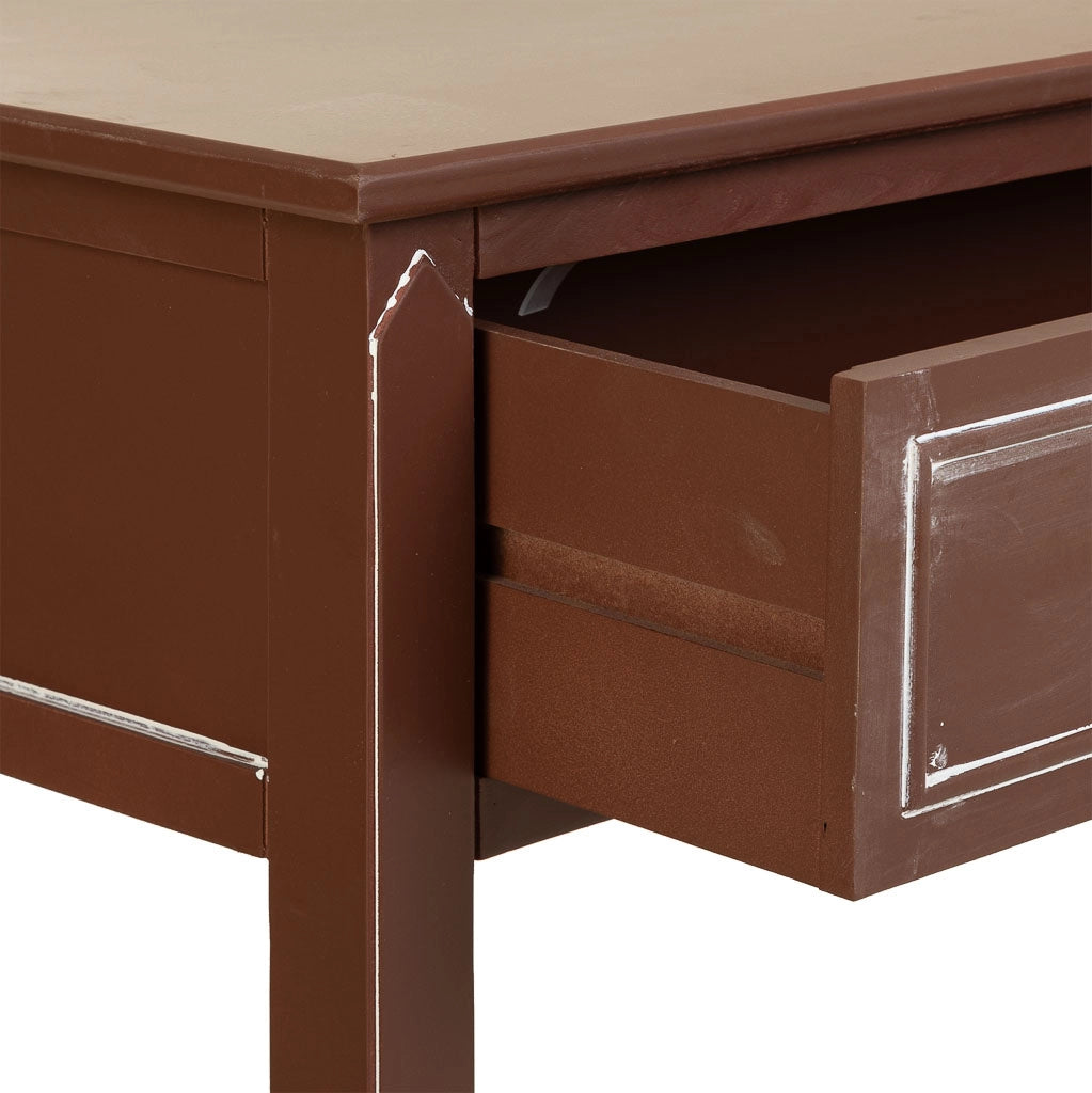 Mobile da ingresso in legno marrone 112x38x82h