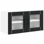 Pensile da cucina | Mobile in vetro da parete LUCCA Nero 80 x 31 x 40 cm