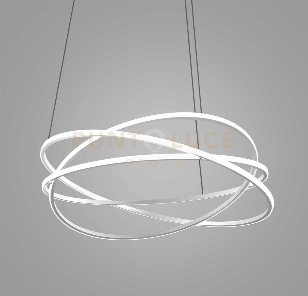 ATIA S/G - LAMPADARIO A SOSPENSIONE BIANCO A LED D.100CM 3000K 9500LM120W DIMMERABILE