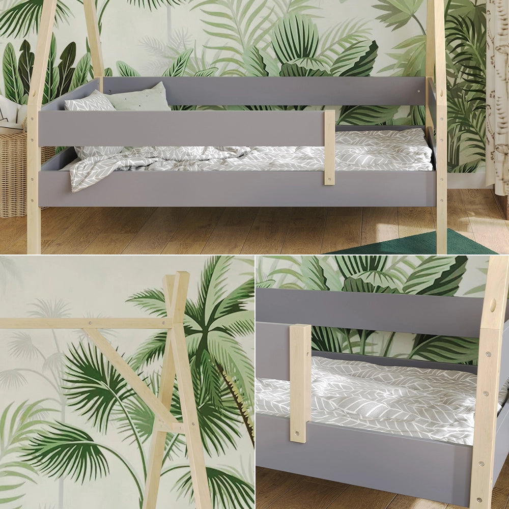 Vitalispa Letto per bambini Grigio 80x160 cm