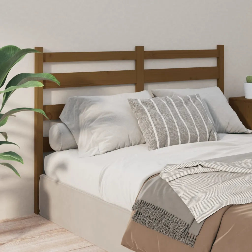 Testiera per Letto ambra 141x4x100 cm in Legno Massello di Pino 818418
