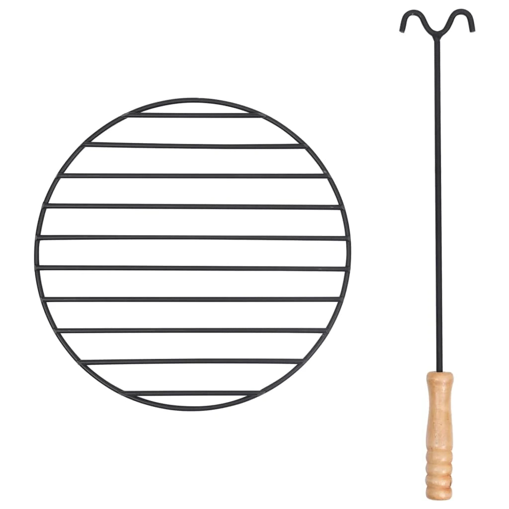 Caminetto con attizzatoio 54 x 54 x 55 cm acciaio 02_0006016