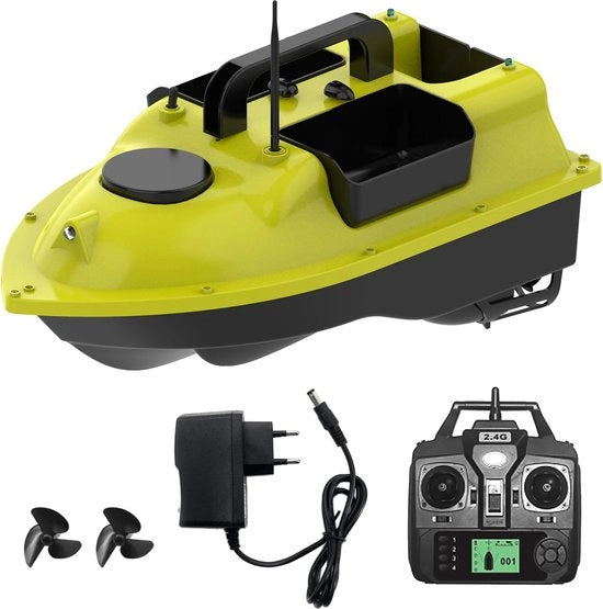 Karper Voerboot - 500 Metri di Raggio di Azione - 3 Contenitori di Lure - 5200mAh - Comando a Distanza Ideale per Baitboat - Pescaggio - Pescaggio al Carpo - Barca da Pesca a Controllo Remoto