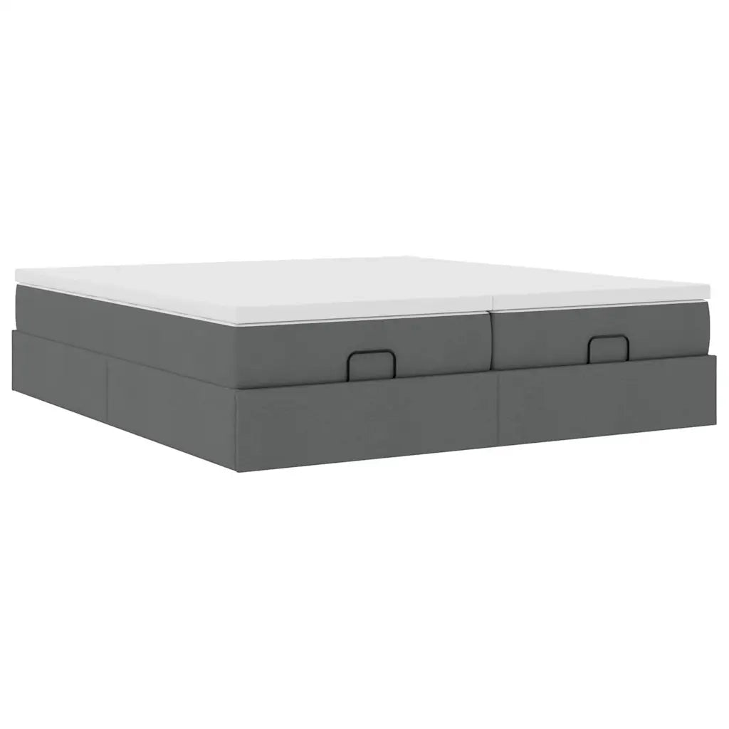 vidaXL Struttura Letto Pouf con Materassi 180x200 cm in Tessuto