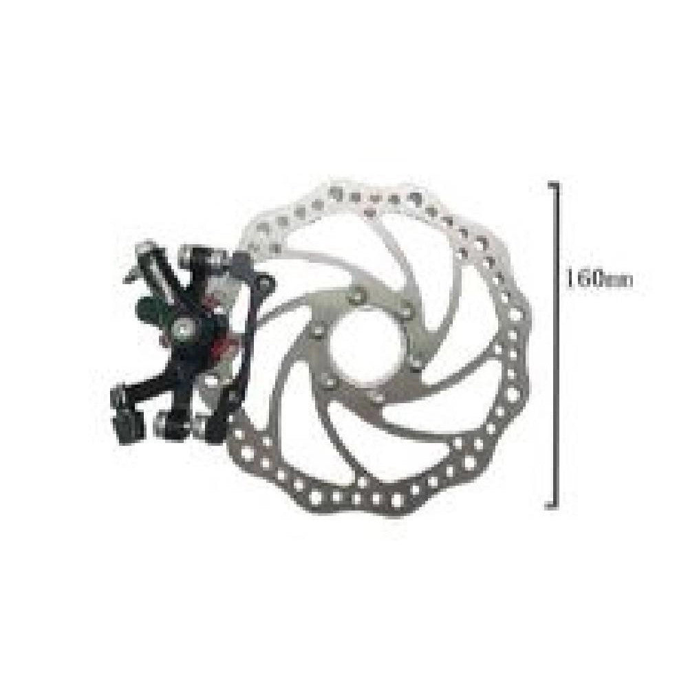 Trade Shop - Set Freno A Disco 16 Cm Con Pinza Meccanica Per Bici Bicicletta Ricambi Zx-9918 -