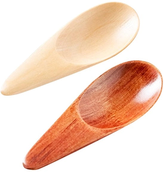 Set di cucchiai in legno (4 pezzi): cucchiai per caffè in legno, cucchiai per dessert in legno, cucchiai per sale in legno, cucchiai per tè multifunzionali, cucchiai per tè pratici, cucchiai in legno riutilizzabili, articoli da cucina.