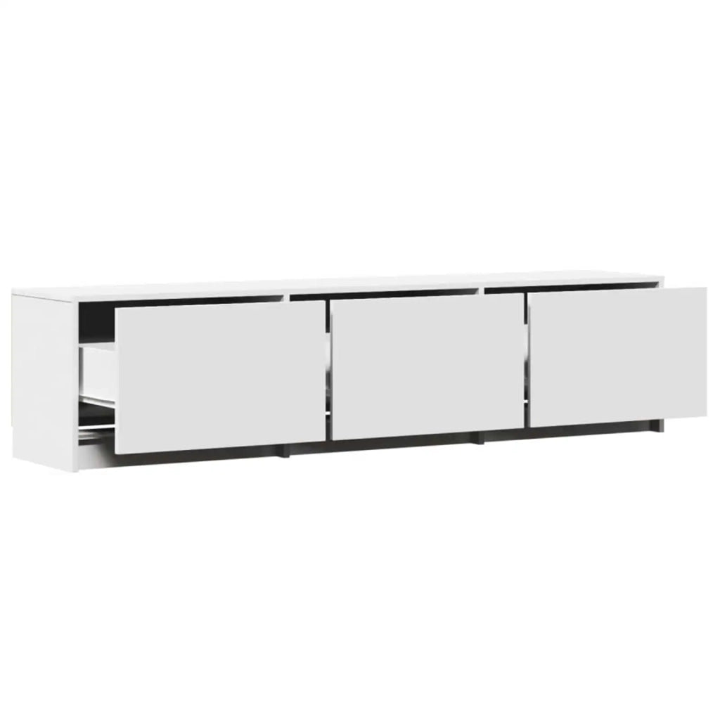 Mobile TV con LED-Credenza per TV Bianco 165 x 34 x 40 cm Legno multistrato