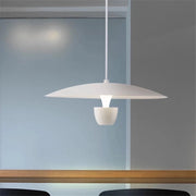 Lampadario a sospensione moderno in ferro bianco da soffitto con lampada luce calda a led integrato 11 watt