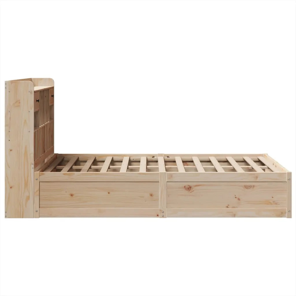 Letto senza Materasso-Struttura Letto 135x190 cm in Legno Massello di Pino 269297