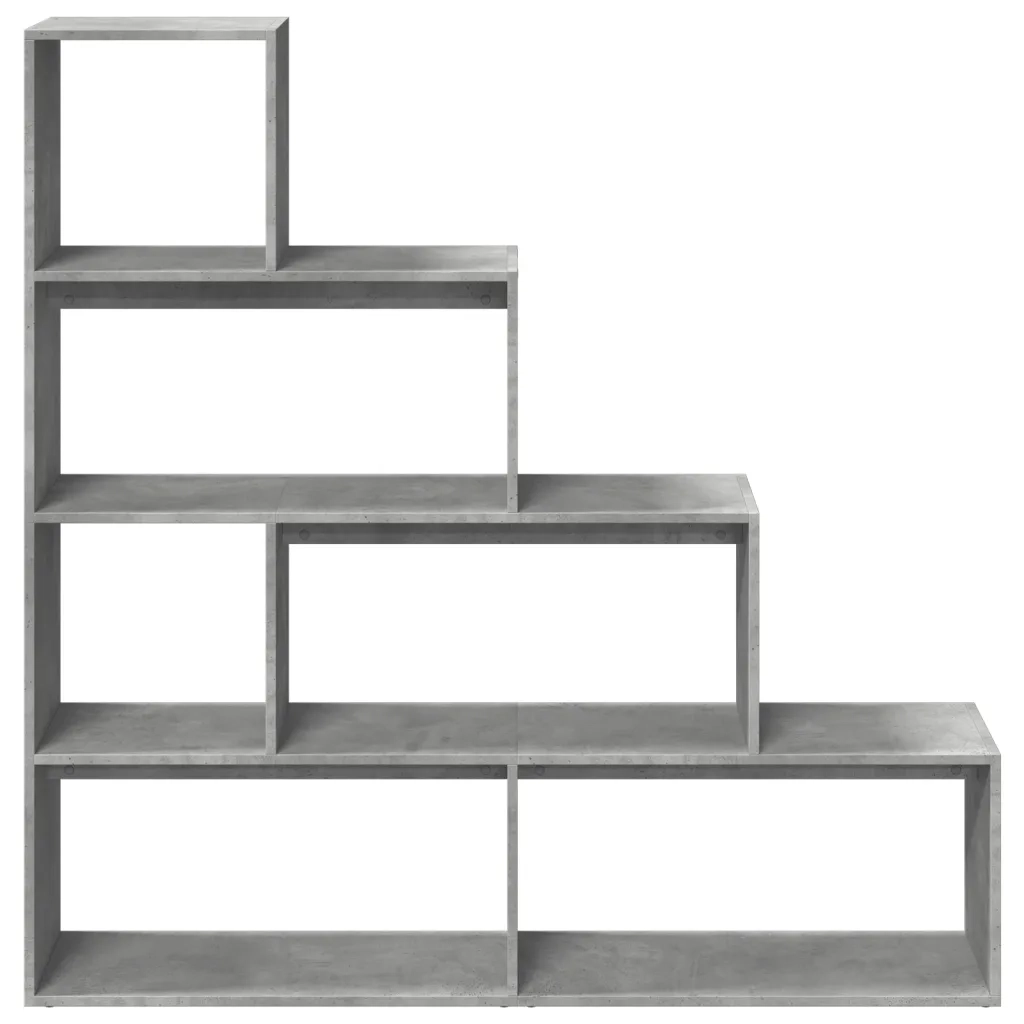 vidaXL Libreria 4Ripiani Grigio Cemento 143,5x29x143,5cm Truciolato