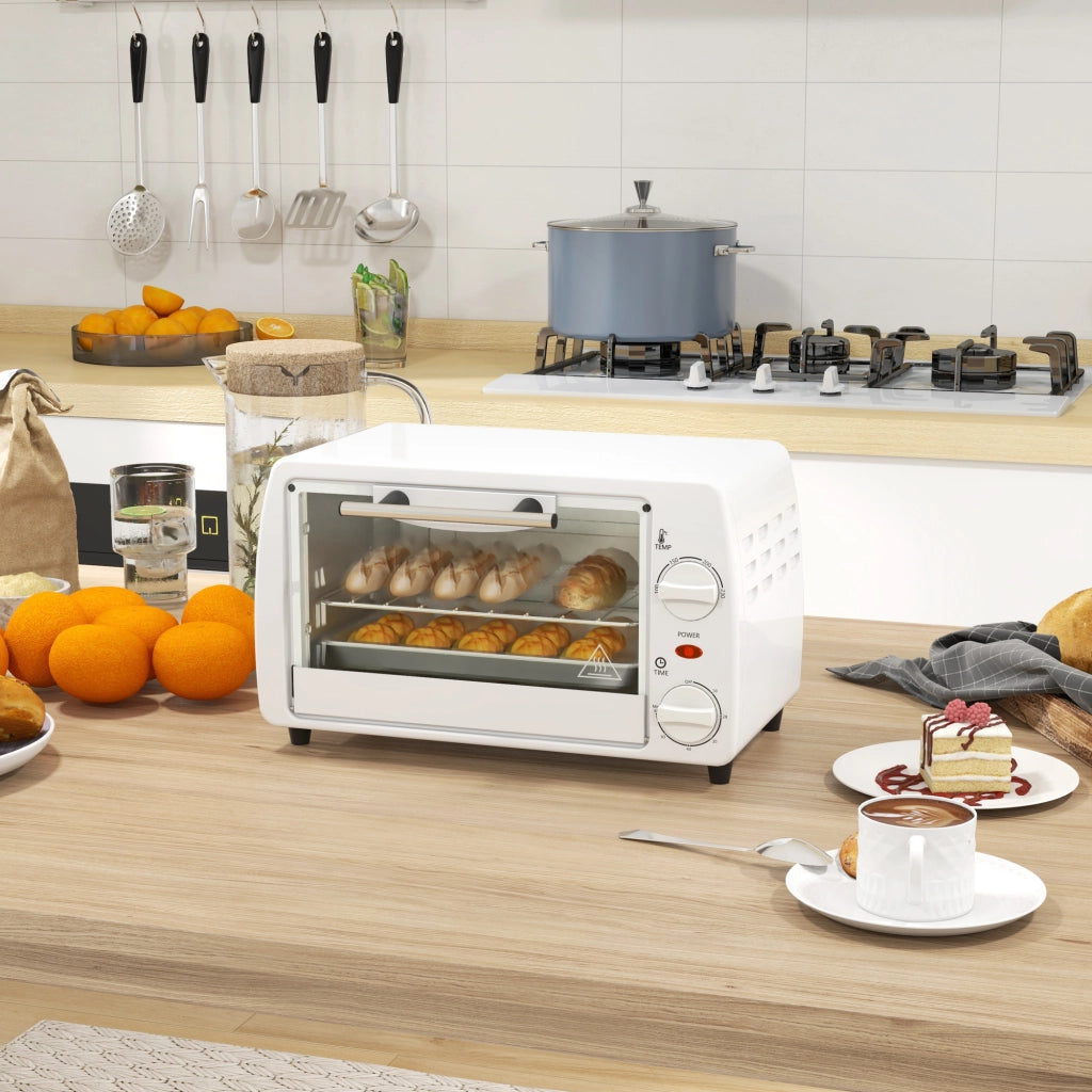 Forno Elettrico da Tavolo 10L 750W ¨C Minimal ¨C Bianco 36.5x26x22 cm