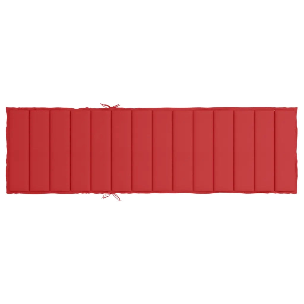 Cuscino per Lettino Rosso 200x70x3 cm in Tessuto Oxford 314224