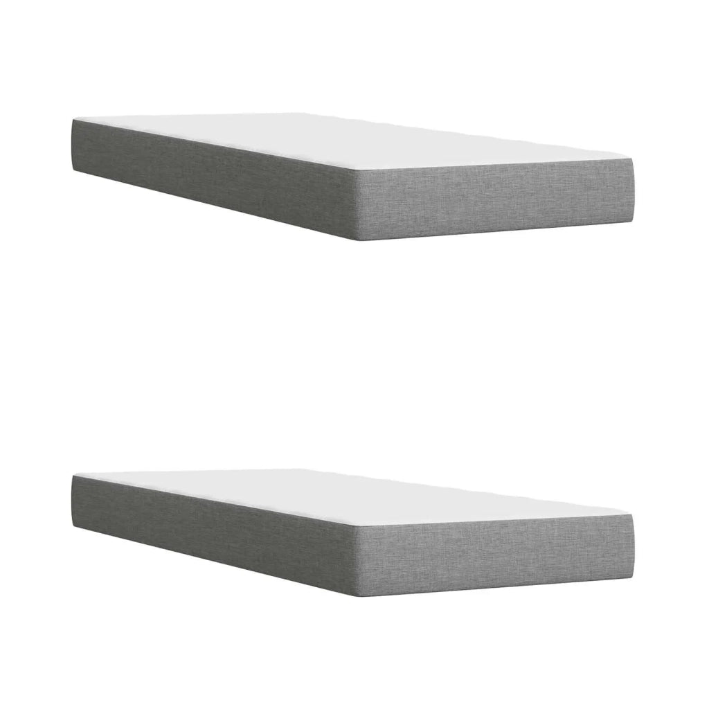 Letto ottomano con materasso 2 pz Grigio Chiaro Tessuto 3456705