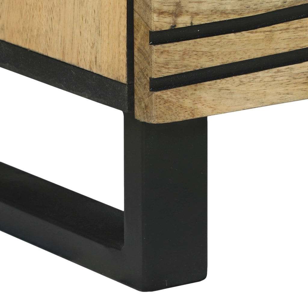 Sideboard 40x33.5x75 cm in Legno Massello di Mango e Legno Ingegnerizzato