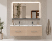 Mobile bagno con lavabo ORIGENBATH FLORENCIA senza specchio 120x45 cm 2 senos estepa