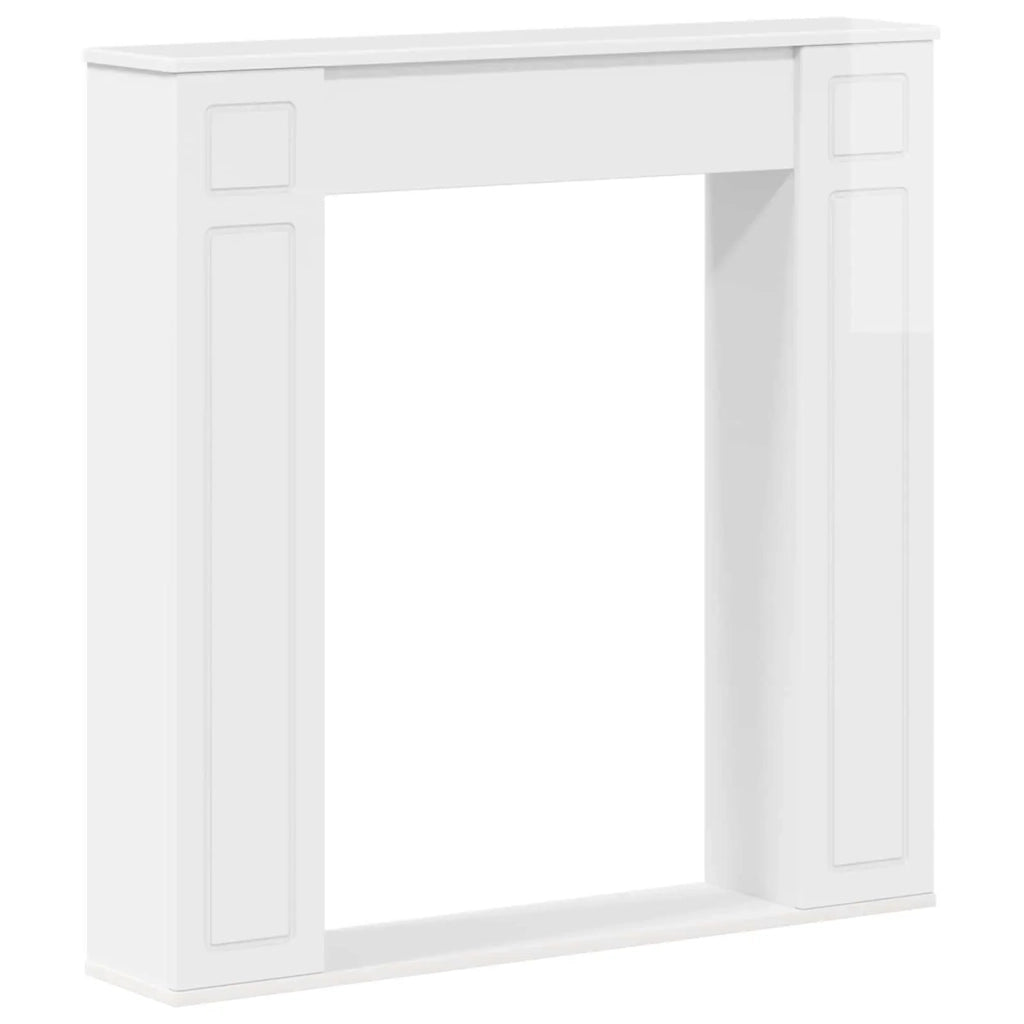 Cornice per camino Bianco Lucido 100 x 20 x 100 cm 8006619
