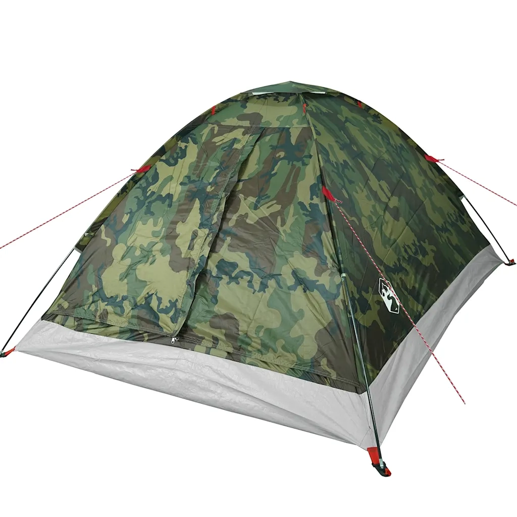 vidaXL Tenda da Campeggio a Cupola 4 Persone Mimetica Impermeabile
