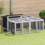 Conigliera Grigia 144x123x67,5 cm in Legno Massello di Pinocod mxl 104925