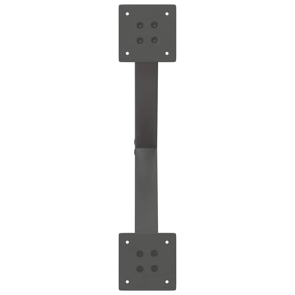 Set di 2 gambe per tavolo da pranzo a forma di X robuste e regolabili 57 x 72 cm stile moderno acciaio antracite 02_0057187