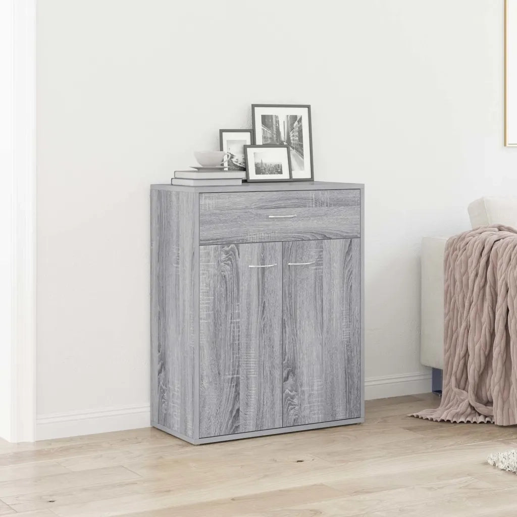 Credenza-Buffet-Armadio da cucina Grigio Sonoma 60x30x75 cm in Legno Multistrato