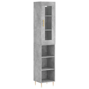 Buffet credenza cassettiera armadio mobile contenitore organizer per cucina soggiorno salotto alto 34,5 x 34 x 180 cm legno ingegnerizzato grigio 02_0034283