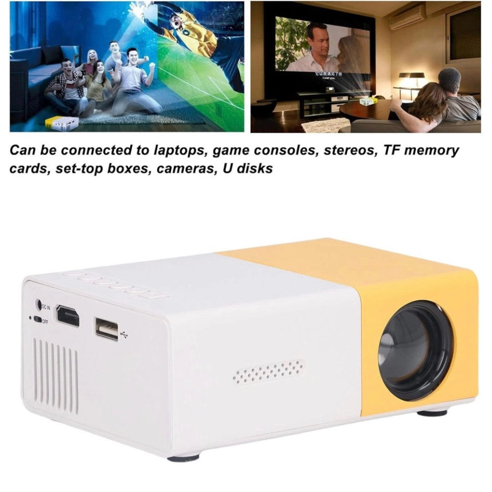 Trade Shop - Mini Proiettore Portatile 1080p Telefono Smart Home Uso Esterno Usb Laptop Ios -