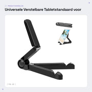 Sostegno per tablet universale - Flessibile/Riducibile - Antiscivolo - Portatile - Compatibile con dispositivi da 4 a 13 pollici - Struttura stabile - Supporto per tablet