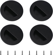 Maniglioni per porta in acciaio inox nero, 4 pezzi, progettati per una lunga durata, con design pratico, per uso su porte scorrevoli.