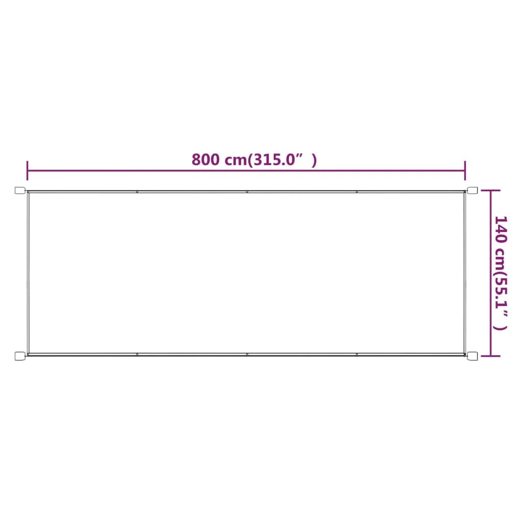 Tenda da sole verticale 140 x 800 cm tessuto oxford arancione 02_0007663
