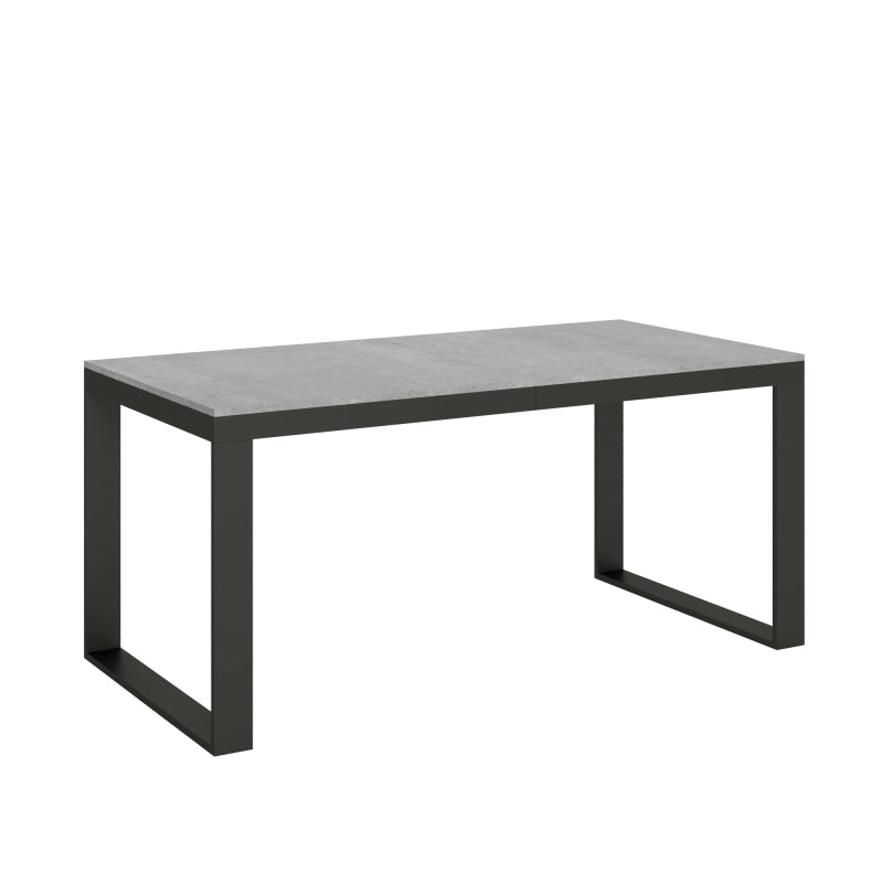 Tavolo allungabile 90x180/284 cm Tecno Evolution telaio Antracite - Cemento