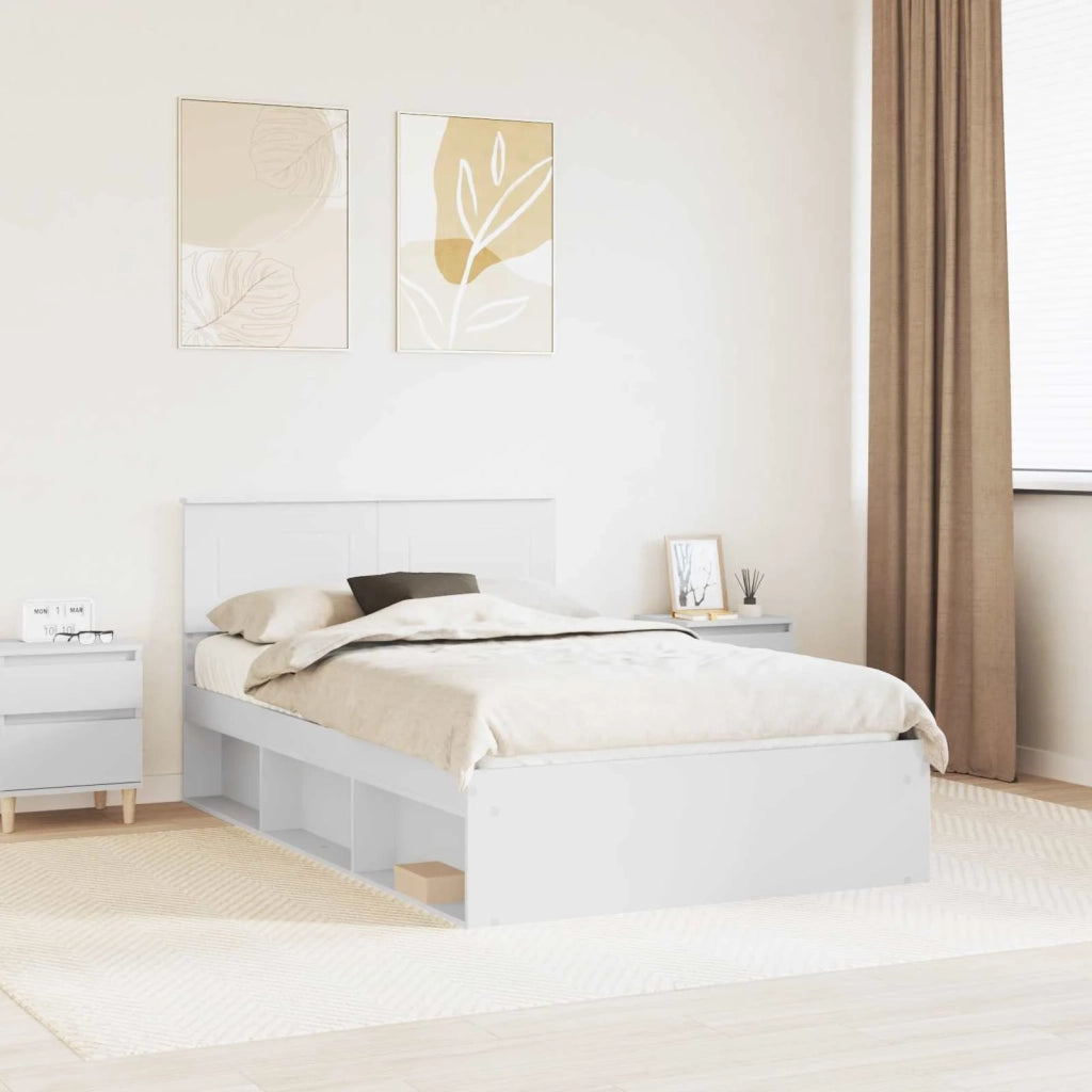 Struttura del letto Bianco 120 x 200 cm Legno multistrato 3407904