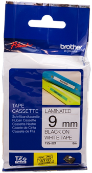 Brother TZE-221 nastro per etichettatrice Nero su bianco