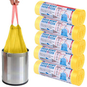 Trade Shop - 5 Rotoli Sacchetti Buste Spazzatura Profumati 45lt 50x60 Con Manici Giallo 100pz -
