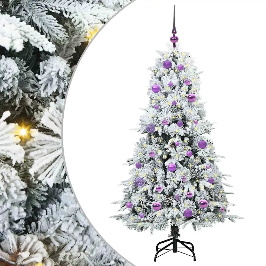 Albero di Natale Artificiale con Rami Pieghevoli Bianco 150 cm 3397477