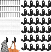 30 Stuks Haken di Metallo per Appendiabiti per Parete in Camera da Letto, Bagno e Salotto - Ideali per Giacche, Asciugamani e Abbigliamento
